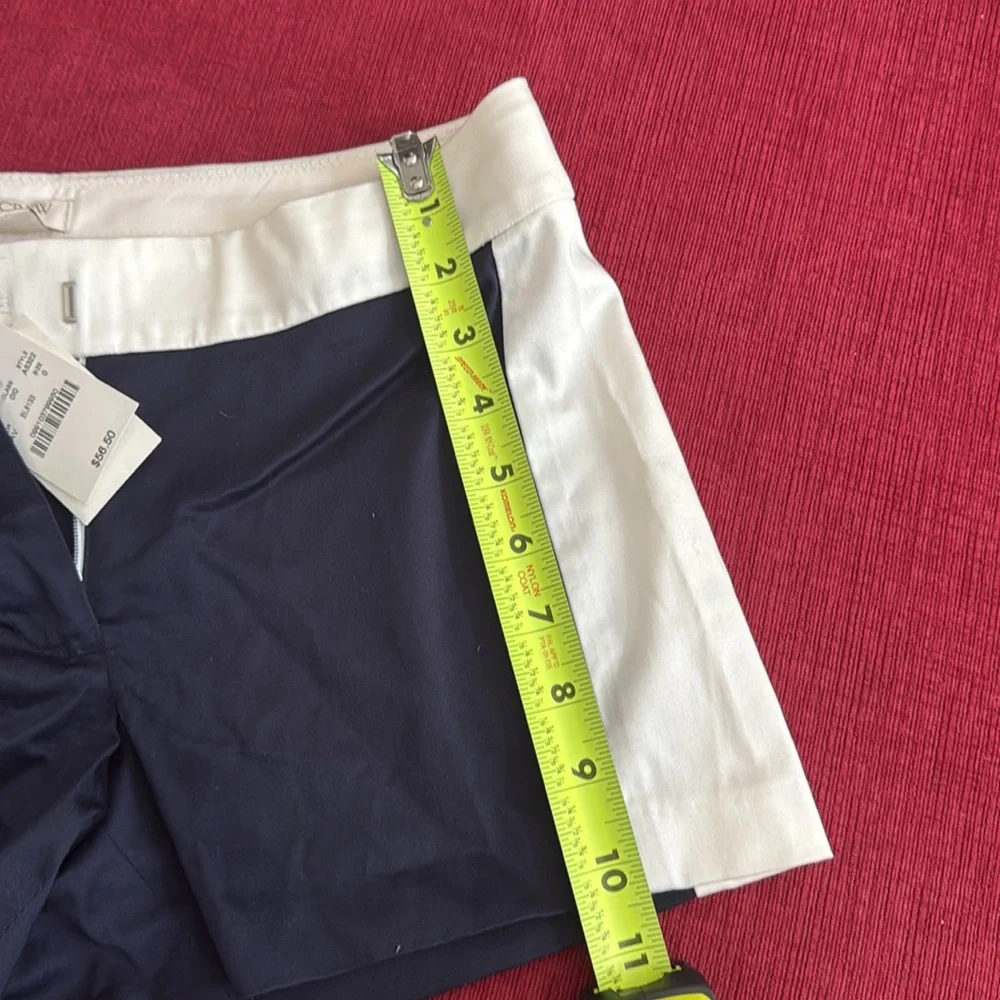 Navy and White Colorblock Shorts - Picture 2 of 5
